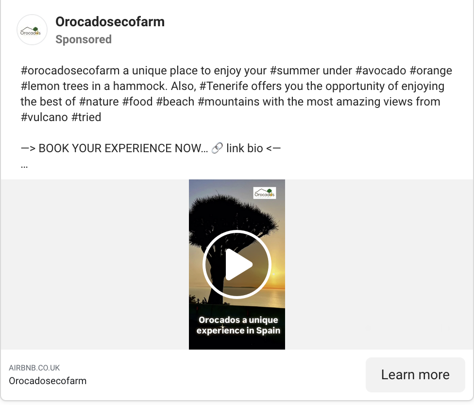 airbnb ad example